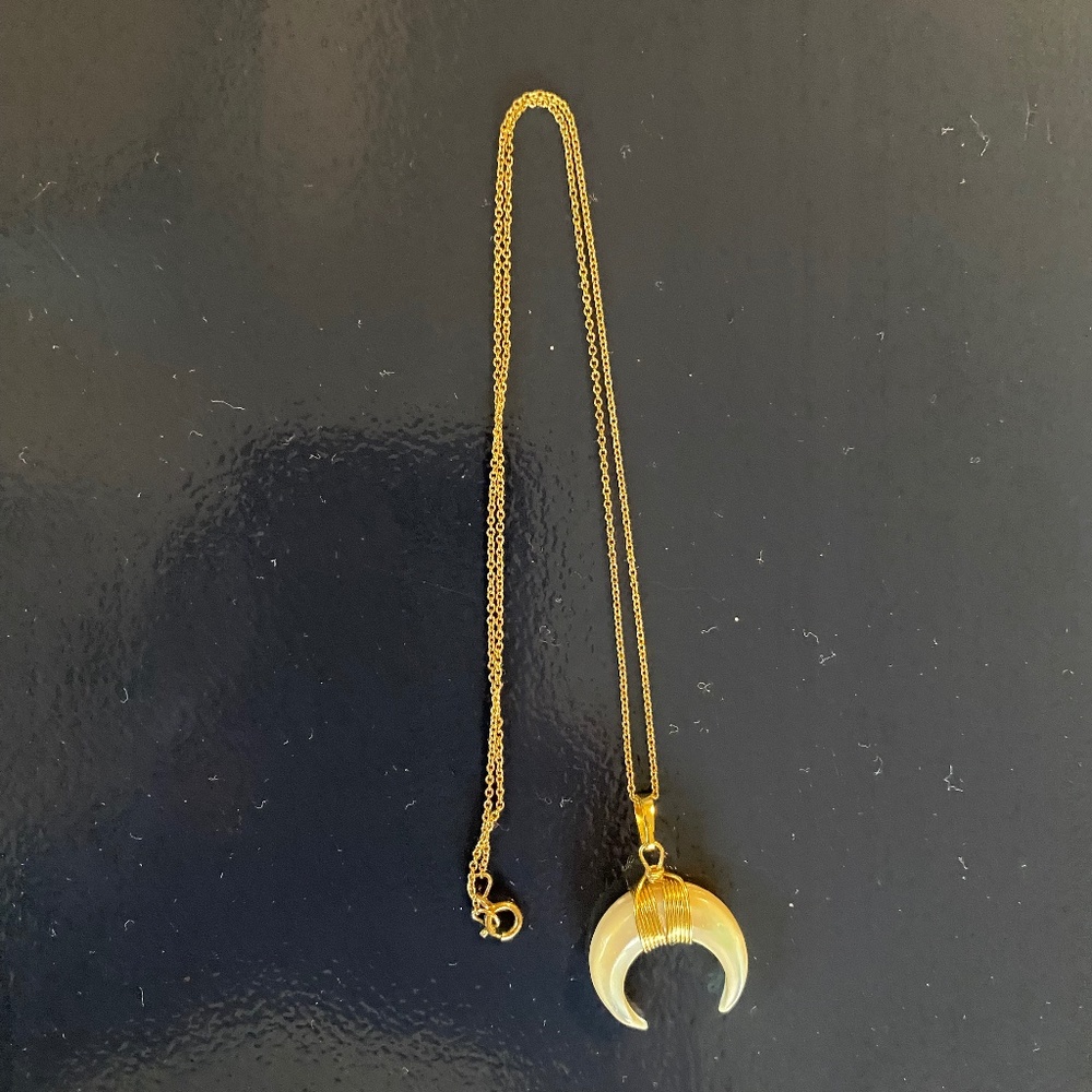 Crescent Mother of Pearl Necklace